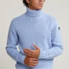 New River Woods Custom fit wol-kasjmier trui - sky mix -