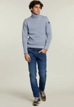 New River Woods Custom fit wol-kasjmier trui jeans mix -
