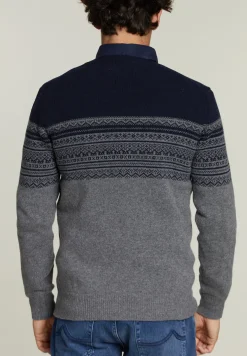 Hot River Woods Custom fit wollen trui navy -