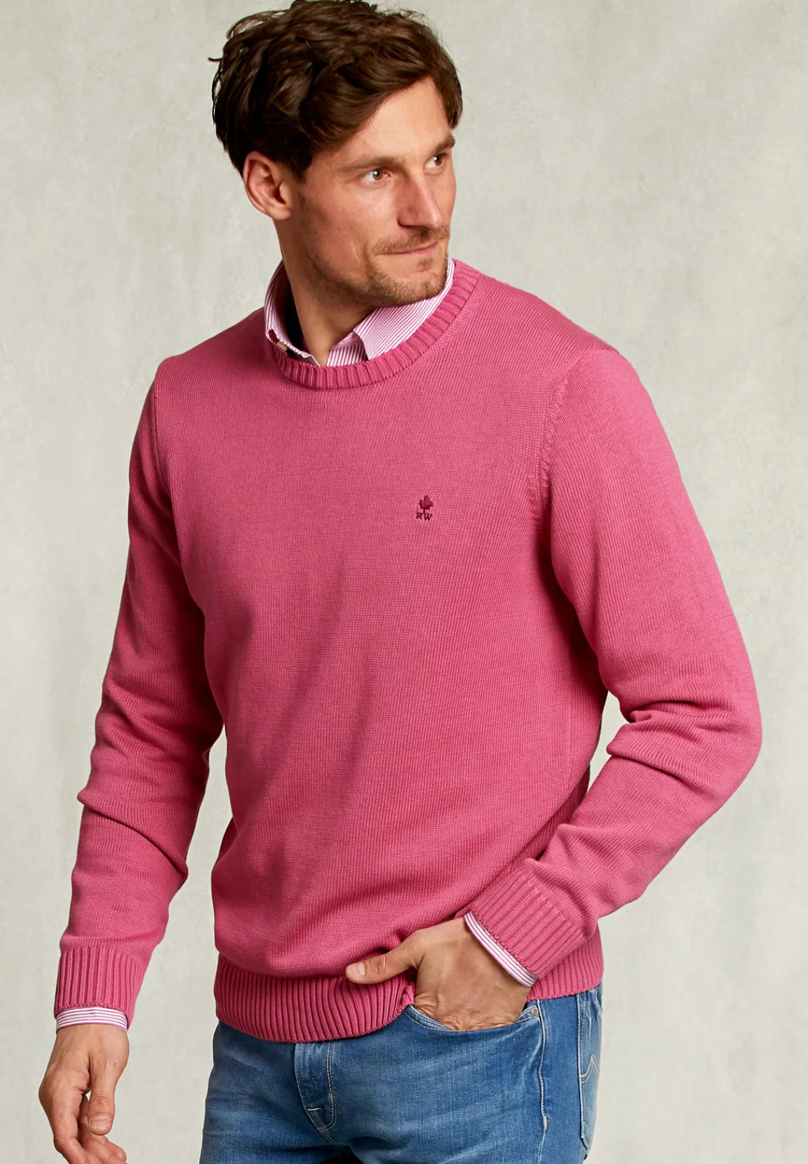 New River Woods Custom fit zachte katoenen trui amaranth -