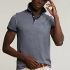 Discount River Woods Custom fit zijdeachtige jacquard polo navy -