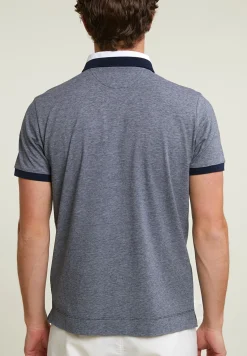 Best River Woods Custom fit zijdeachtige katoenen polo navy -