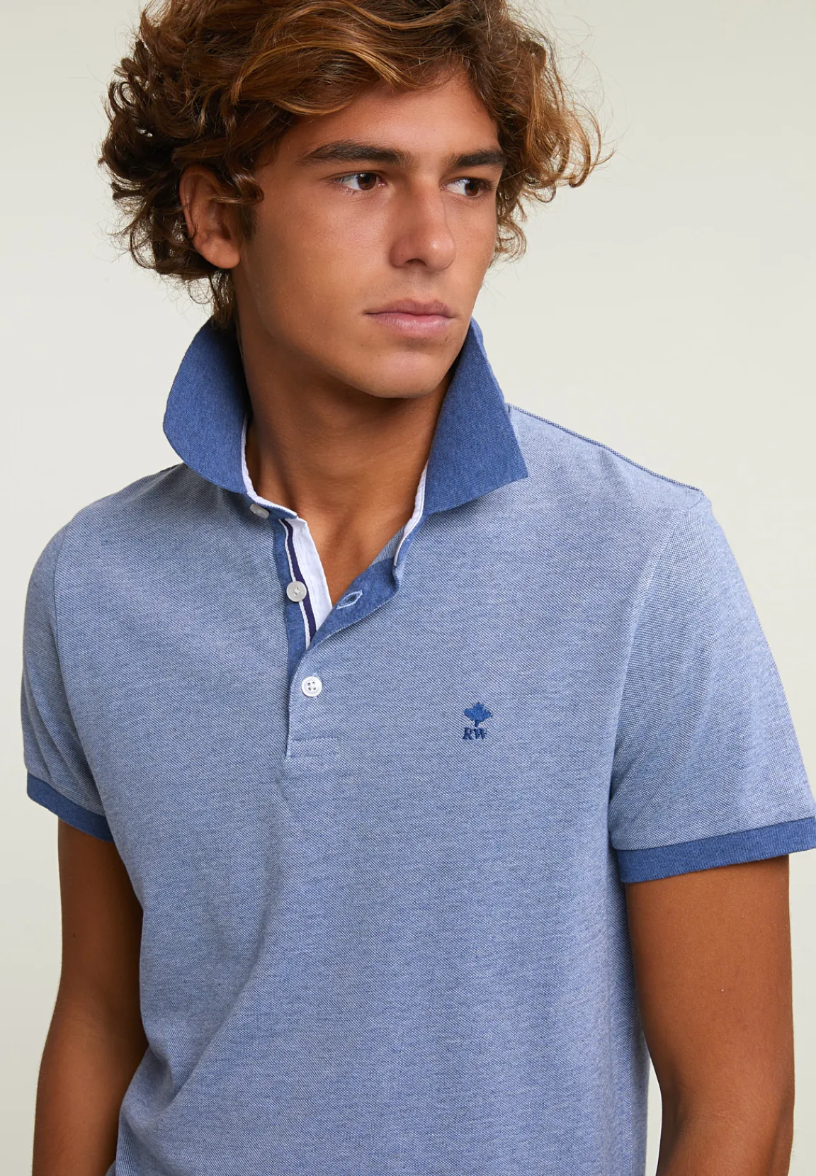 Fashion River Woods Custom fit zijdeachtige katoenen stretch polo lake mix -