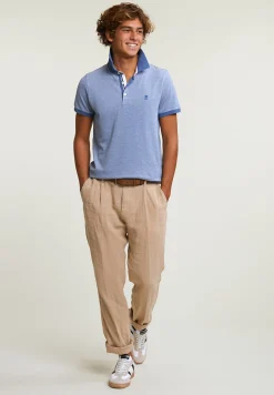 Fashion River Woods Custom fit zijdeachtige katoenen stretch polo lake mix -