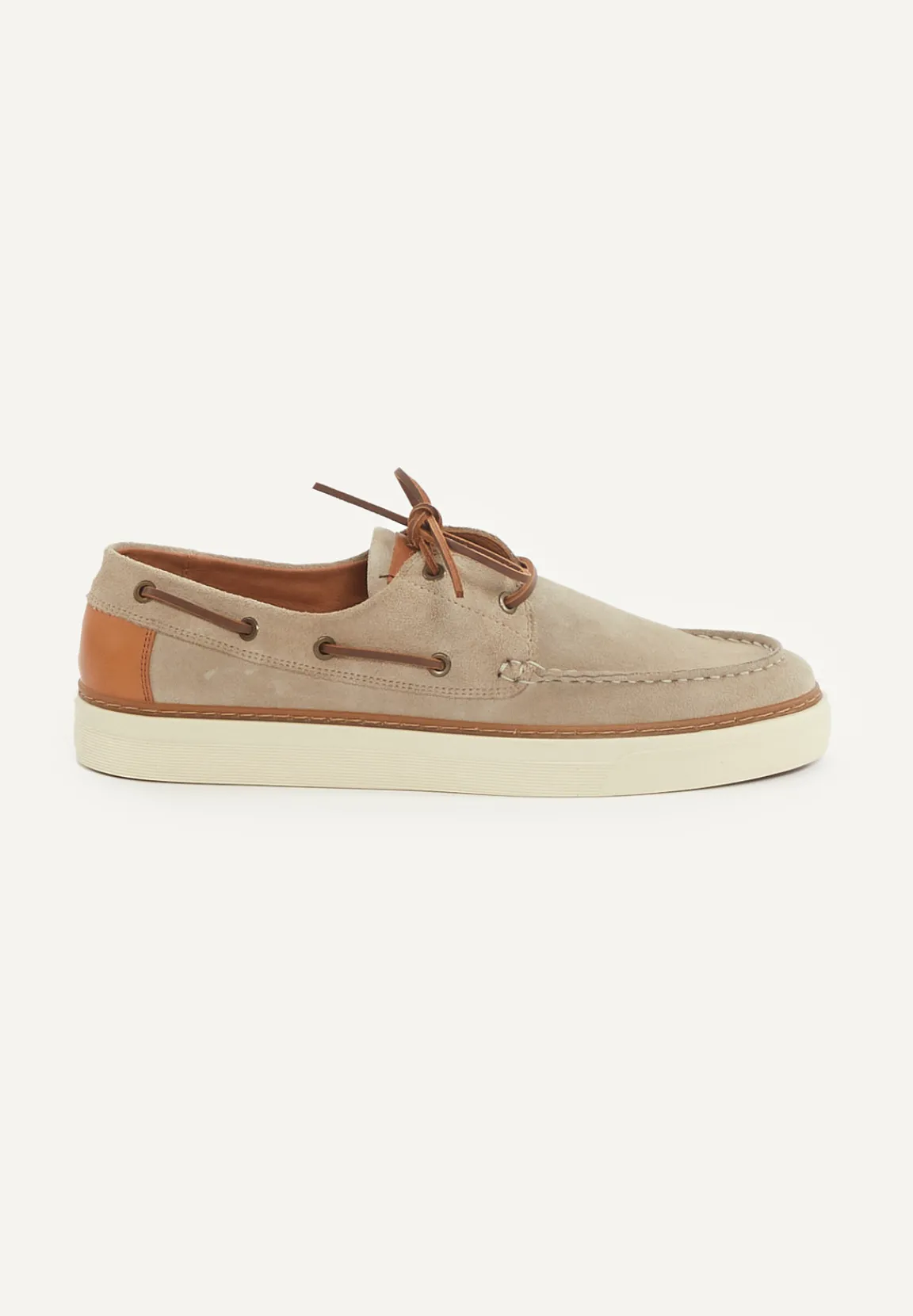 Fashion River Woods Daim bootschoenen met veters beige -