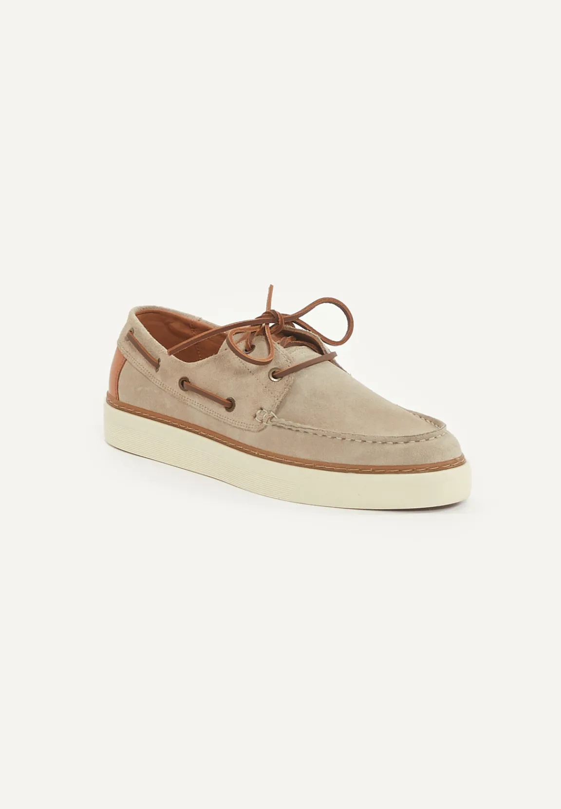 Fashion River Woods Daim bootschoenen met veters beige -