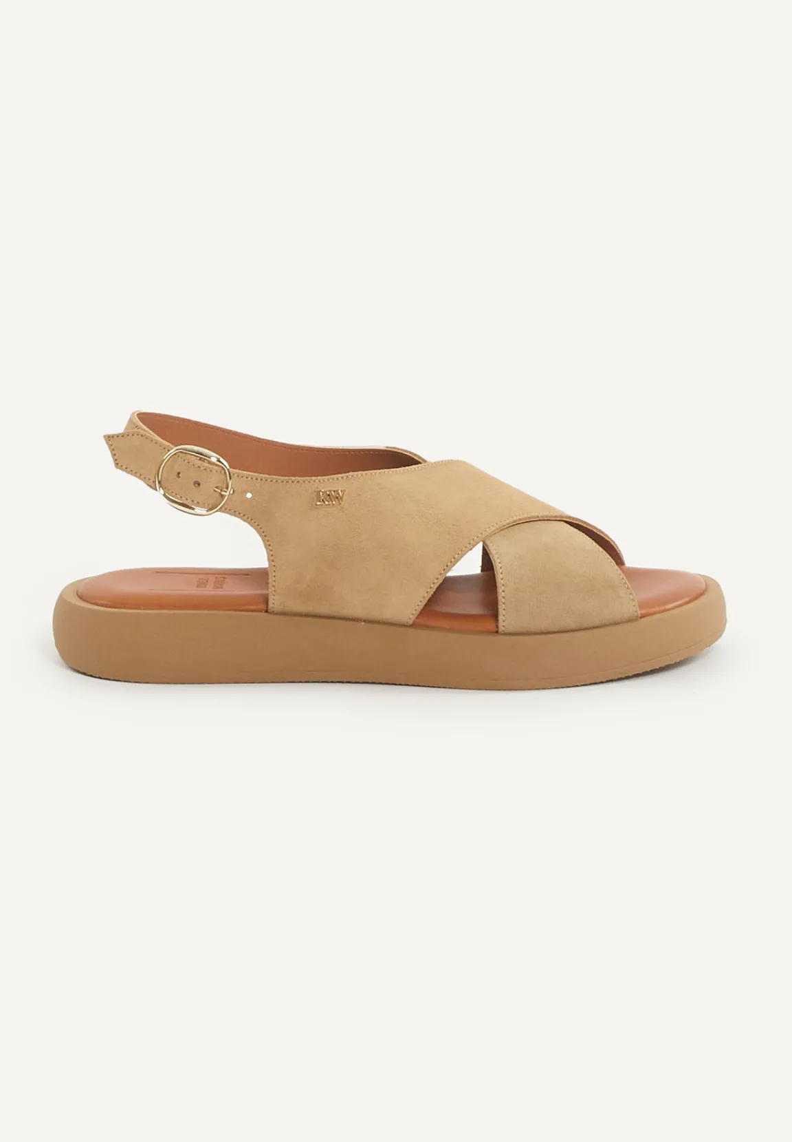 New River Woods Daim sandalen beige -