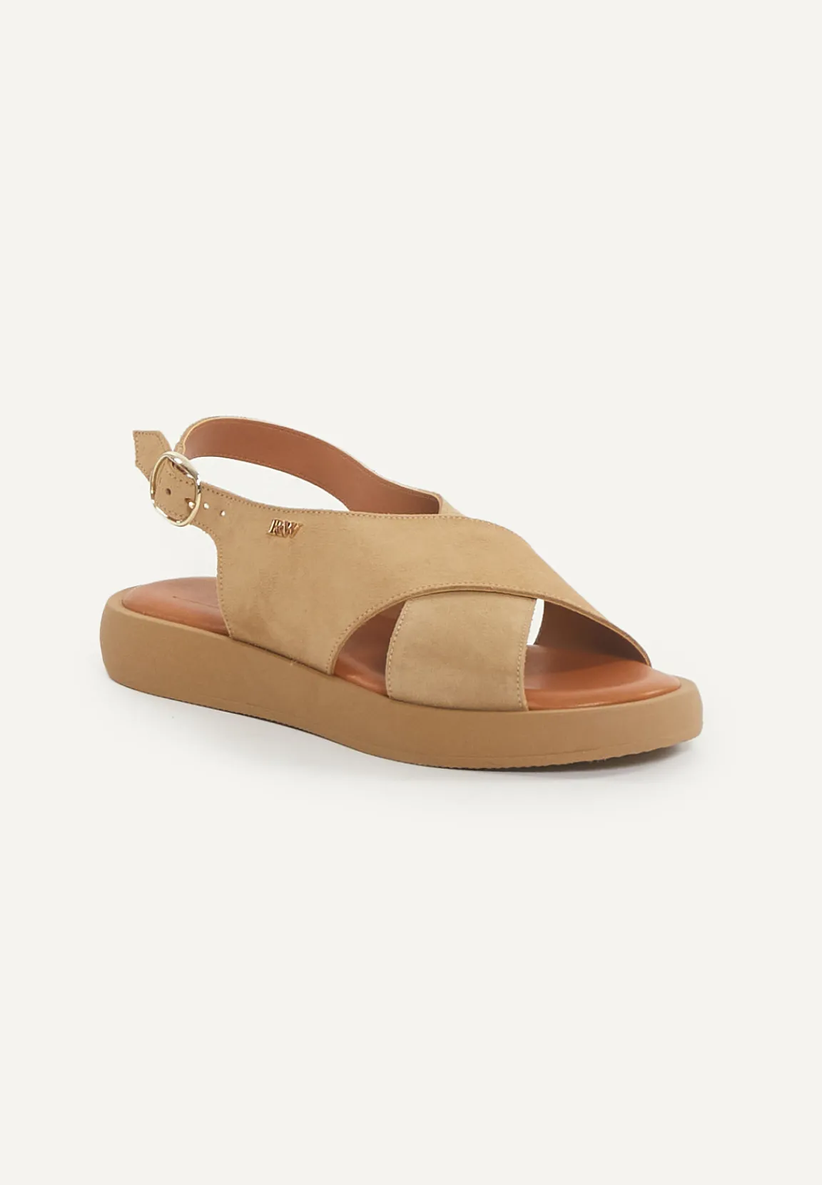 New River Woods Daim sandalen beige -