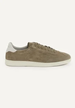 Fashion River Woods Daim sneakers met veters kaki -