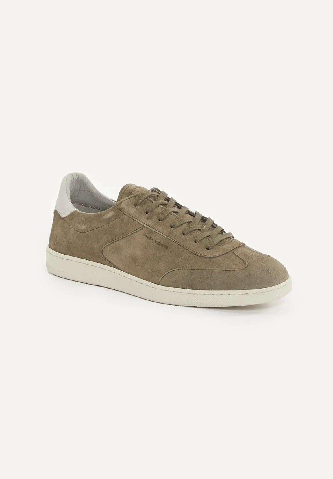 Fashion River Woods Daim sneakers met veters kaki -