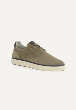 Outlet River Woods Daim sneakers met veters kaki -