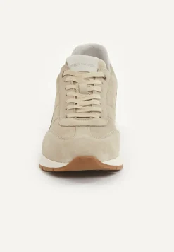 Fashion River Woods Daim sneakers met veters beige -