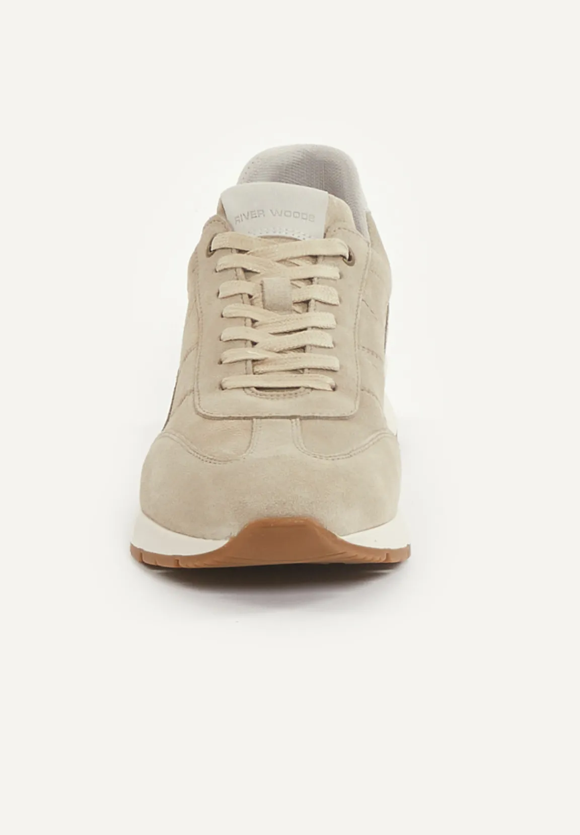 Fashion River Woods Daim sneakers met veters beige -
