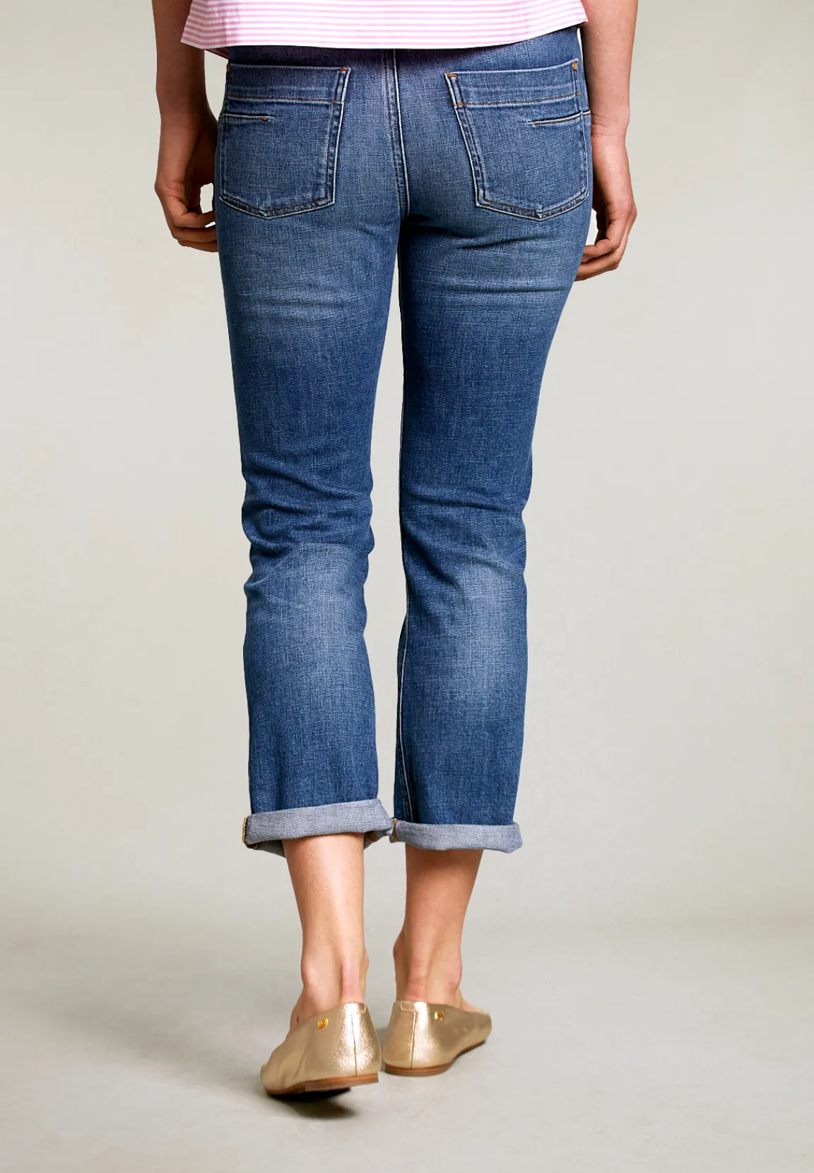Fashion River Woods Denim cropped jeansbroek -
