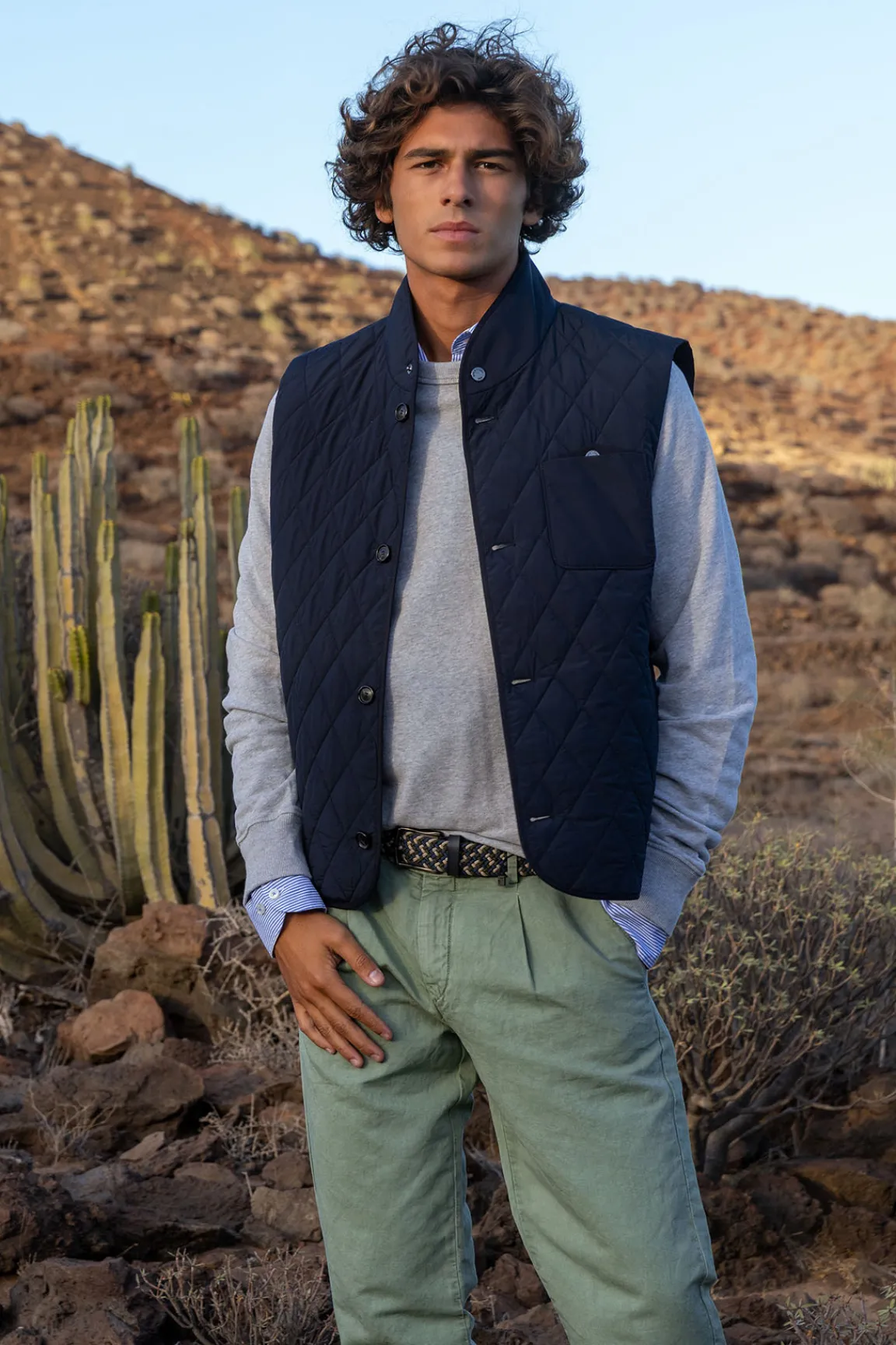 Sale River Woods Diamant gewatteerde bodywarmer navy -