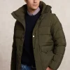 Outlet River Woods Donsjas met kap - afneembare mouwen olijfgroen -