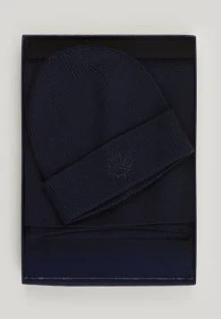 Outlet River Woods Doos sjaal en muts dark navy voor heren -