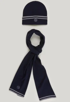 Discount River Woods Doos sjaal en muts dark navy voor heren -