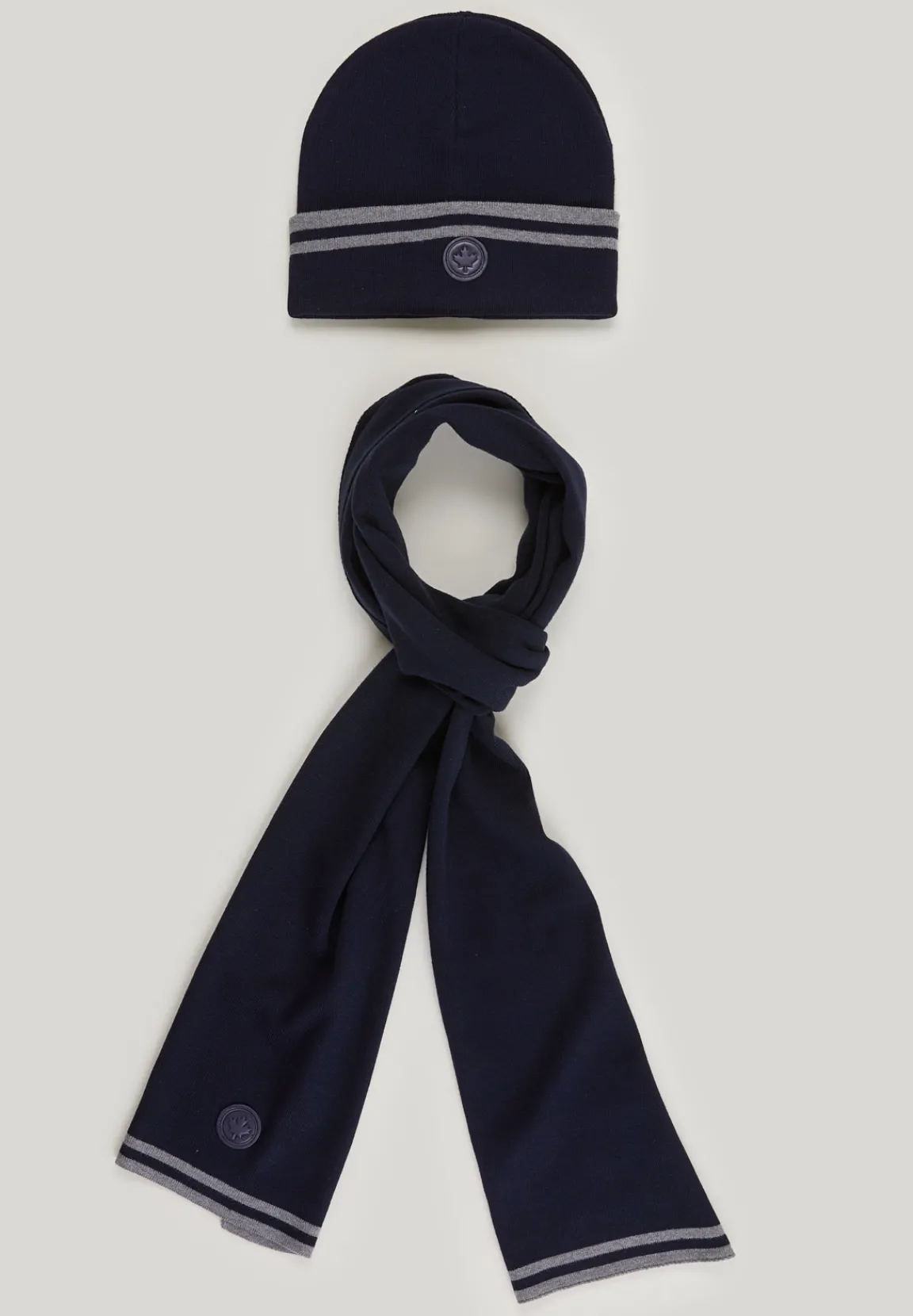 Hot River Woods Doos sjaal en muts dark navy voor jongens -