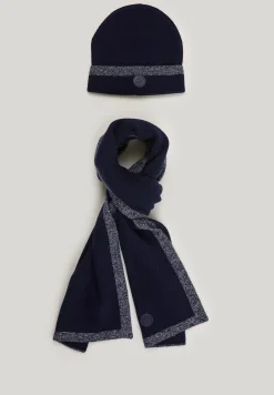 Clearance River Woods Doos sjaal en muts navy voor heren -