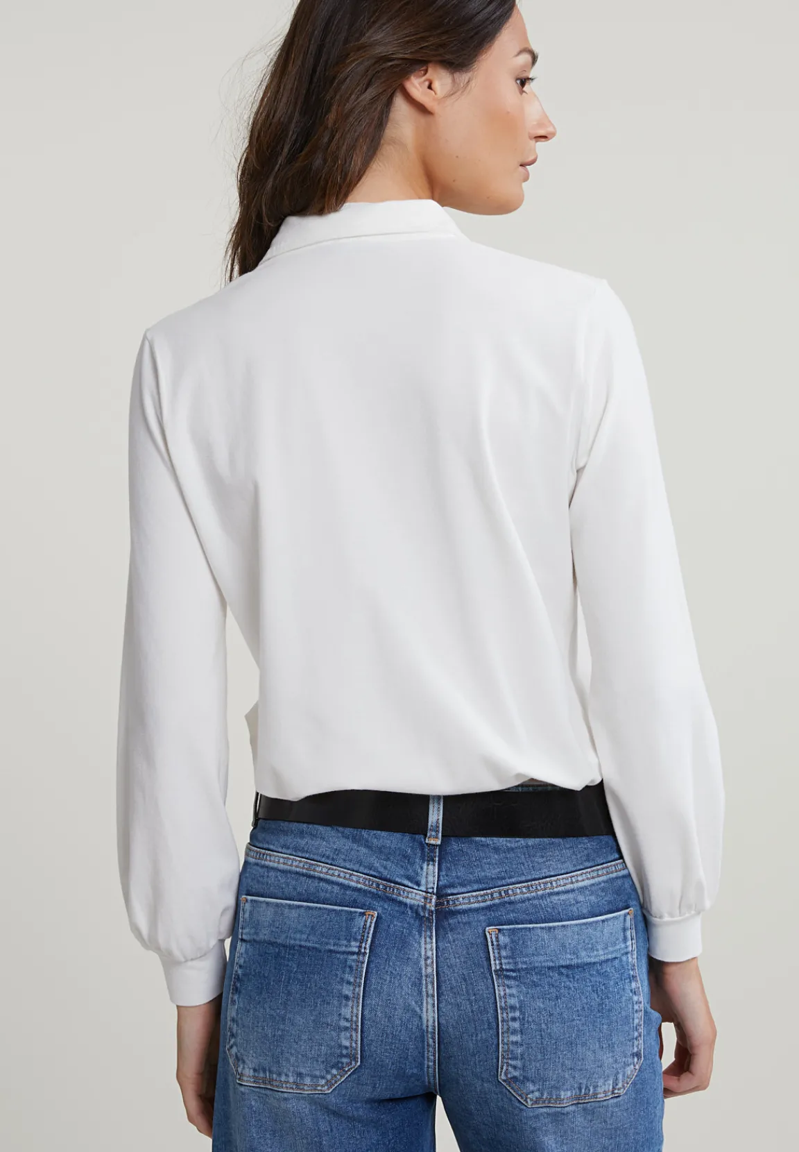 Fashion River Woods Ecru T-shirt lange mouwen -