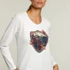 Fashion River Woods Ecru T-shirt ronde hals -