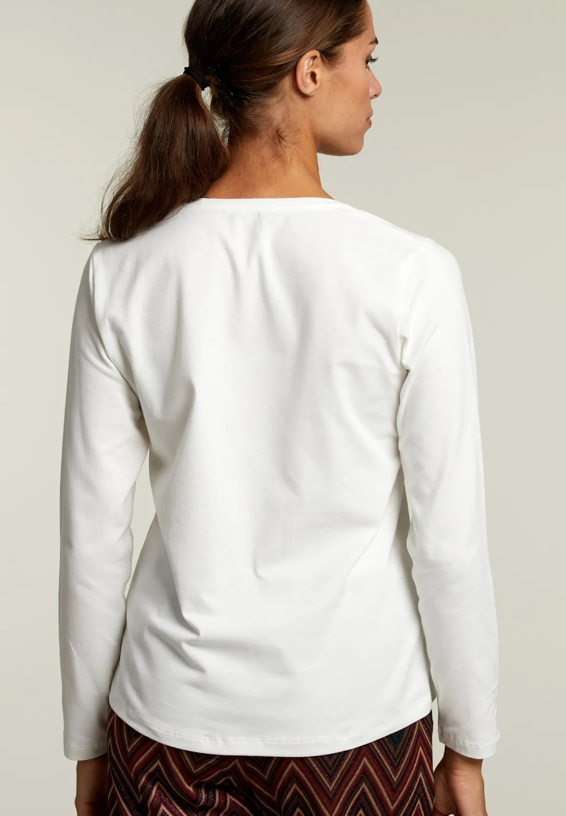 Fashion River Woods Ecru T-shirt ronde hals -