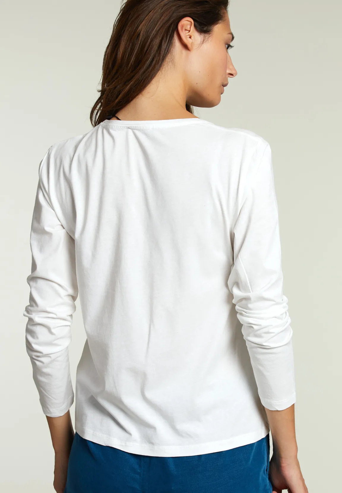 Clearance River Woods Ecru T-shirt ronde hals -