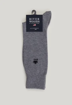 Hot River Woods Effen katoenen sokken oxford mix -