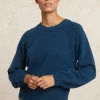 Fashion River Woods Effen trui ronde hals blauw -
