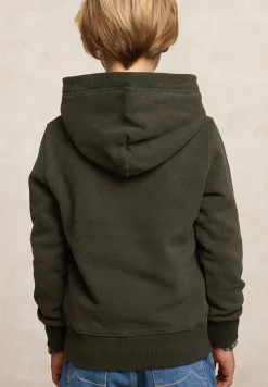 Clearance River Woods Fancy fleece hoodie olijfgroen -