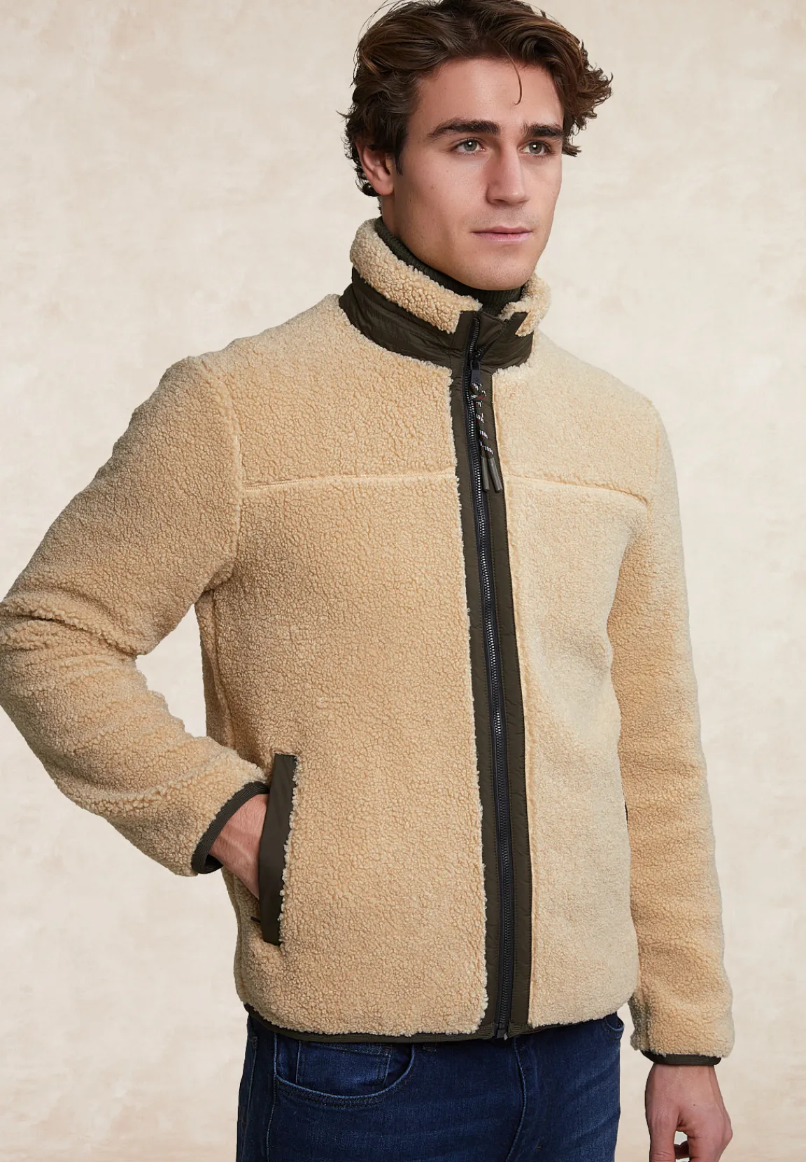 Clearance River Woods Fancy fleecejack beige -