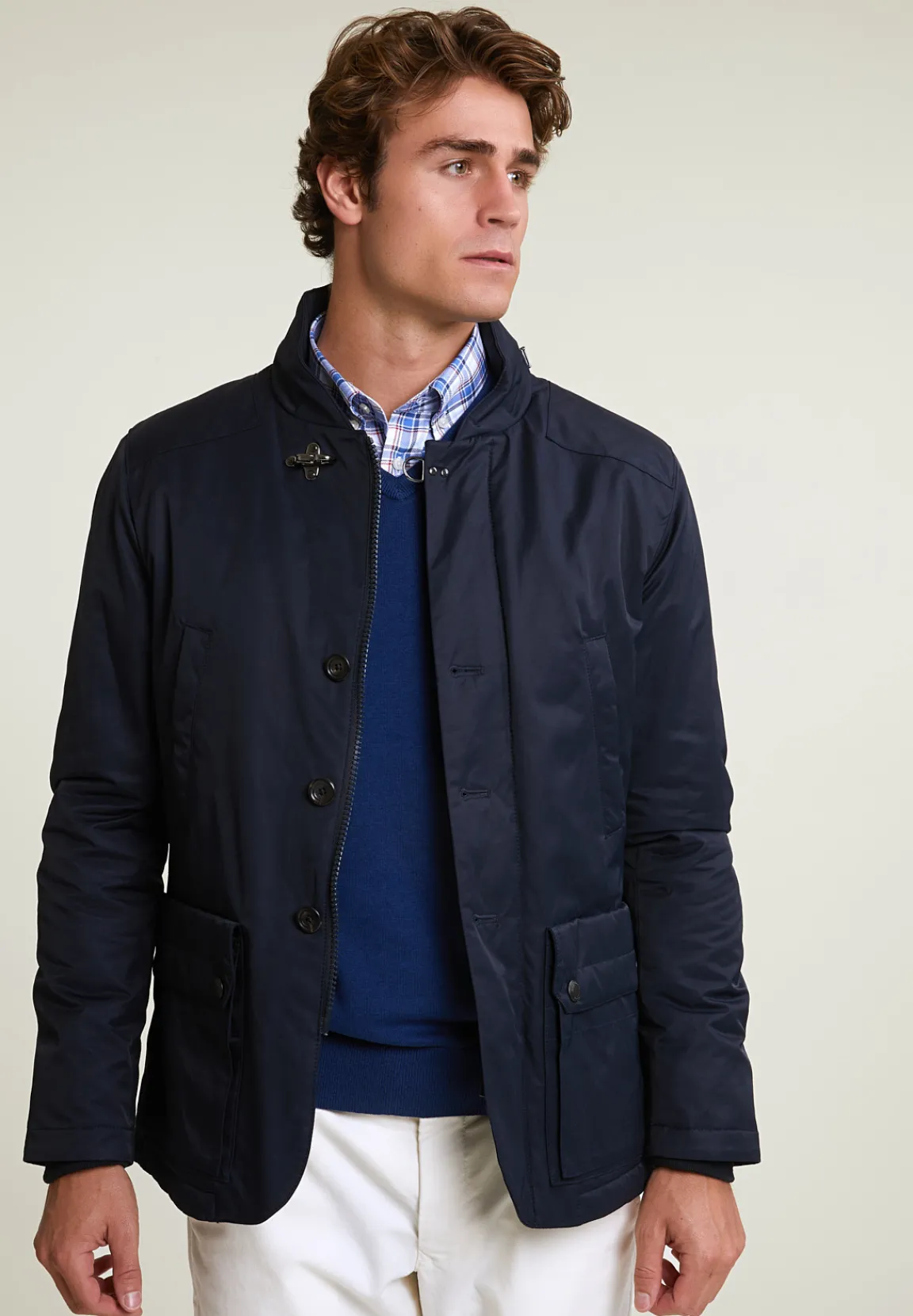 Hot River Woods Fancy jas opgestikte zakken navy -