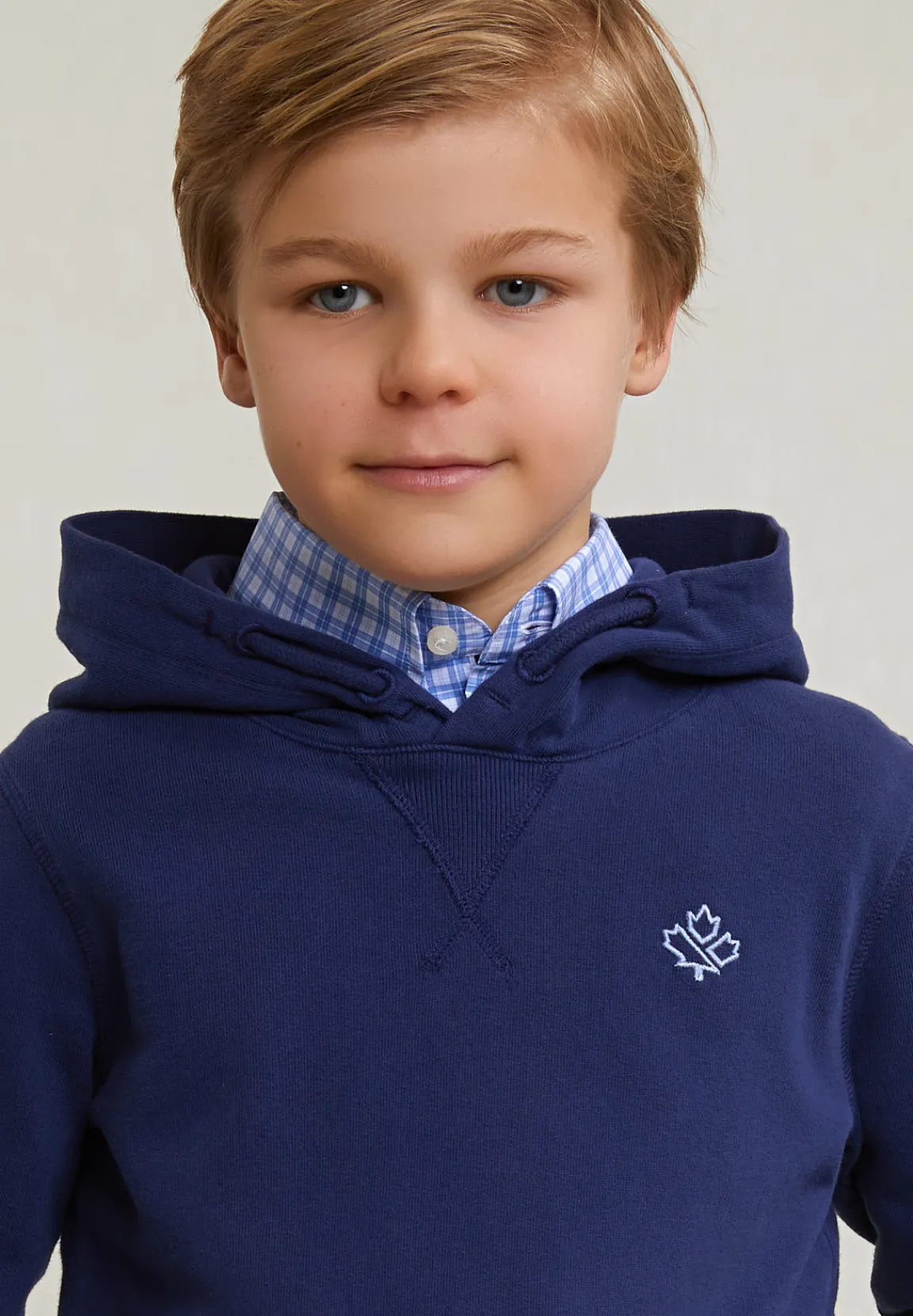 Discount River Woods Fancy katoenen kaptrui deep ocean -