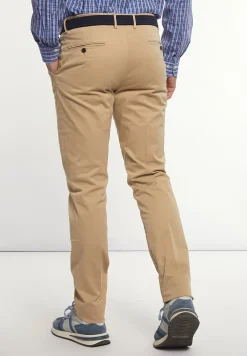 Clearance River Woods Fancy katoenen stretch chinobroek wheat -