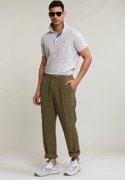 Hot River Woods Fancy linnen broek elastische taille rosemary -