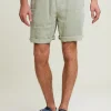 Fashion River Woods Fancy linnen short met koord basil -