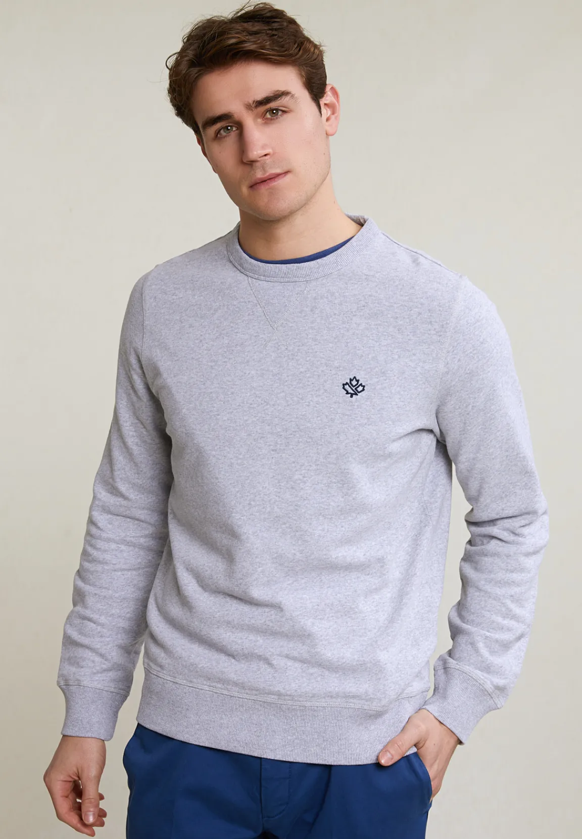 Discount River Woods Fancy trui ronde hals lt grey mix -