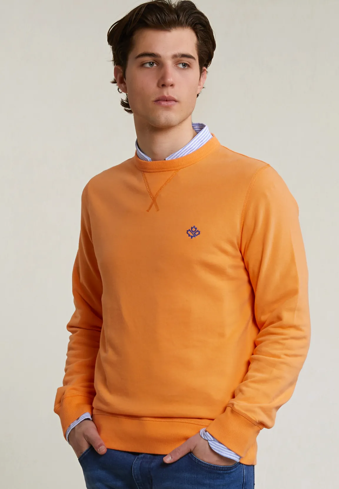 New River Woods Fancy trui ronde hals peach -