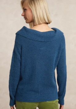 Best River Woods Fancy wol-alpaca trui lange mouwen blauw -