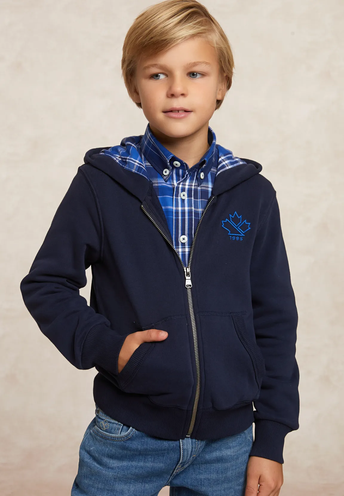 New River Woods Fantasie fleece hoodie admiral -