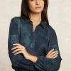 Sale River Woods Fantasie V-hals blouse lange mouwen kaki -