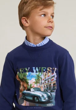 Best River Woods Fantasietrui ronde hals deep ocean -