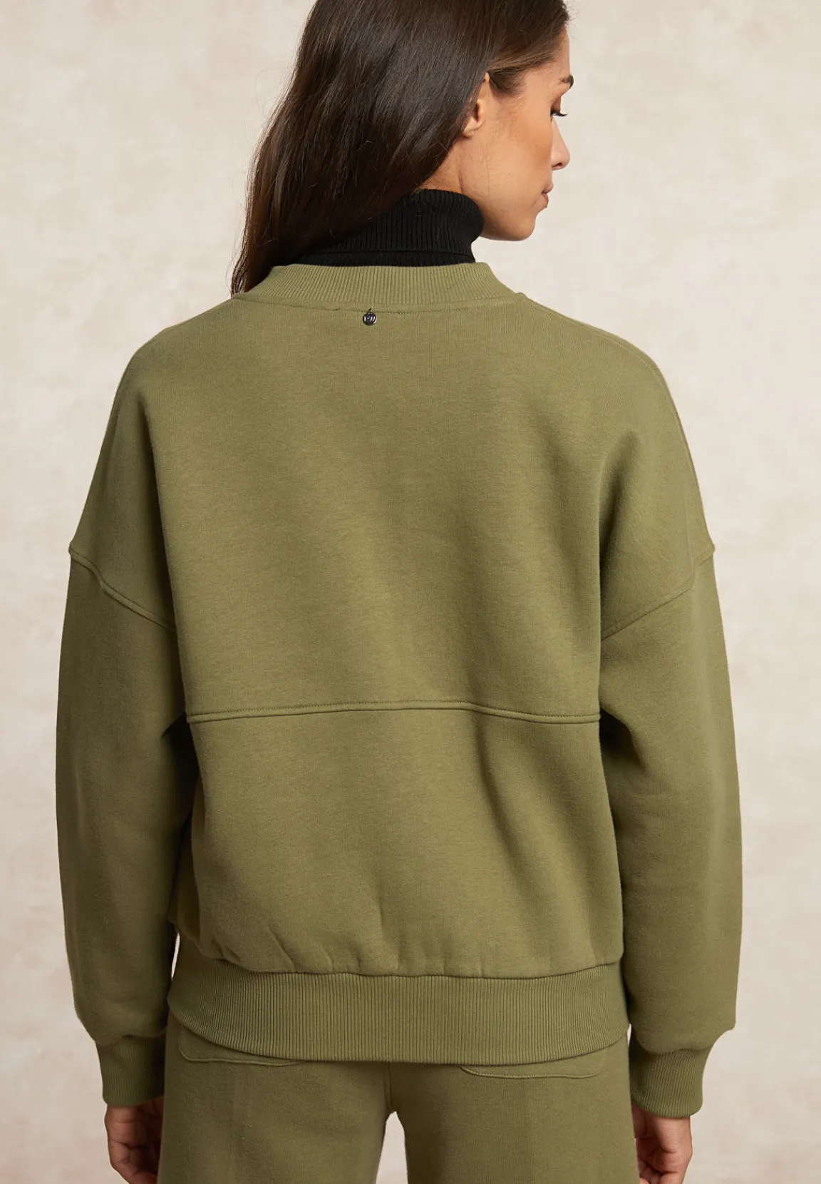 New River Woods Fleece bomber cardigan mosgroen -