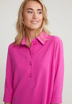 Hot River Woods Fuchsia jurk 3/4 mouwen -