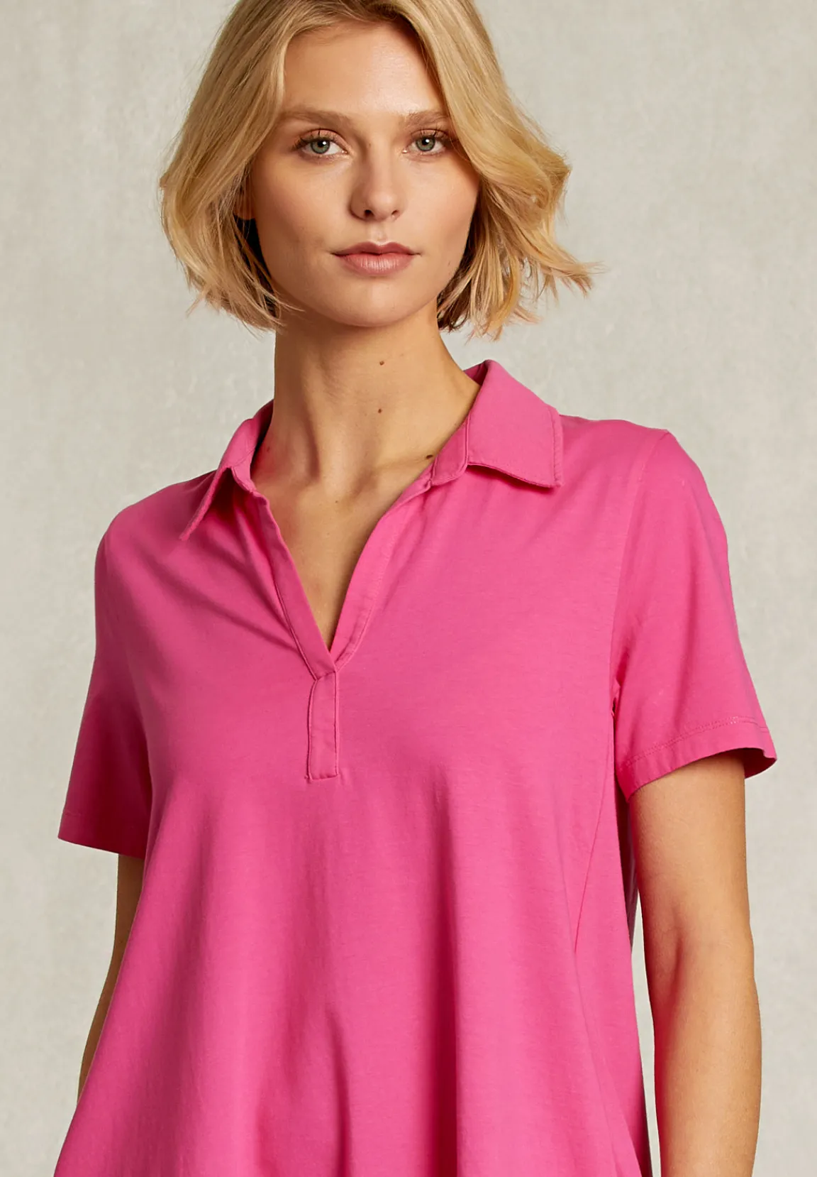 New River Woods Fushia katoenen polojurk -