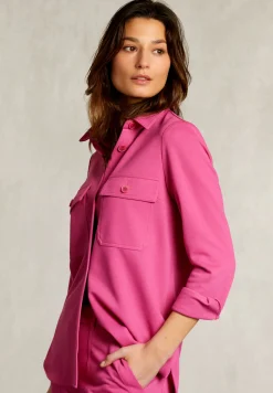 Discount River Woods Fushia oversized milano overhemd 2 zakken -