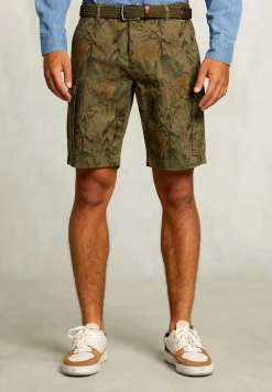 Fashion River Woods Gebloemde cargo short savanna -