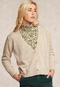 Outlet River Woods Geknoopte alpaca V-hals cardigan beige -