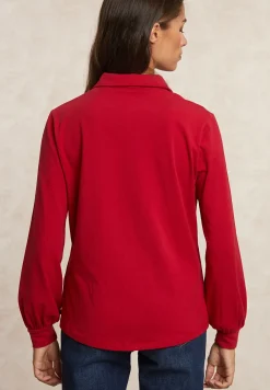 Sale River Woods Geknoopte blouse met strik rood -